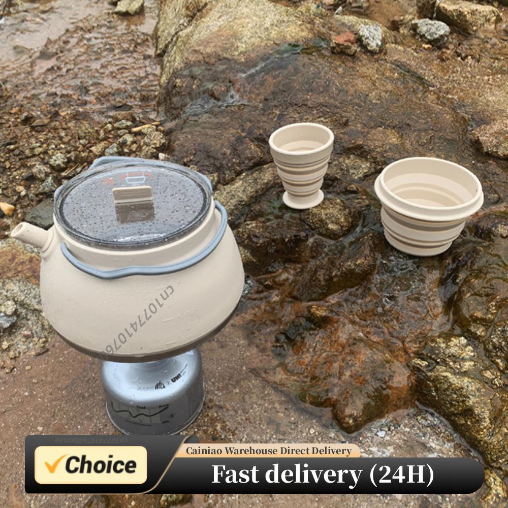 Camping Cooking Griddle - Outdoor Folding Silicone Kettle Portable Mini