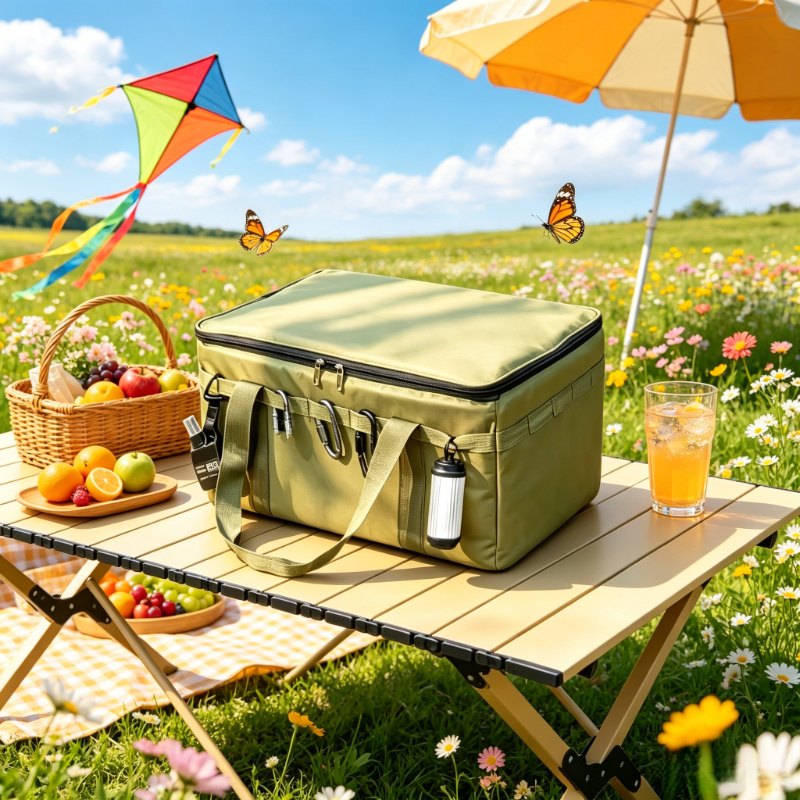 Camping Cooking Organizer - 42L Army Green Waterproof Tactical Bag
