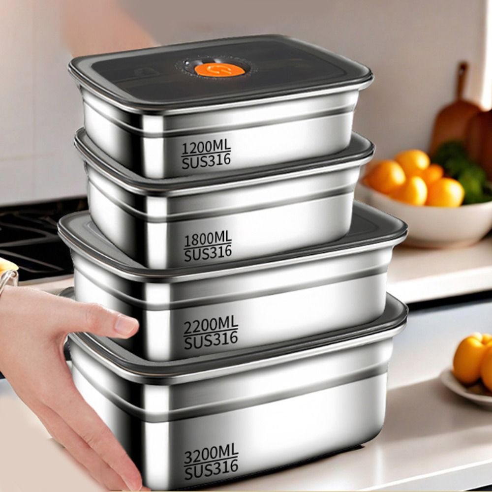 Camping Cooking Organizer - Stainless Steel Lunch Box Bento Box