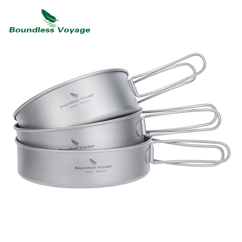 Camping Cooking Plate - Boundless Voyage Outdoor Ultralight Titanium Pot
