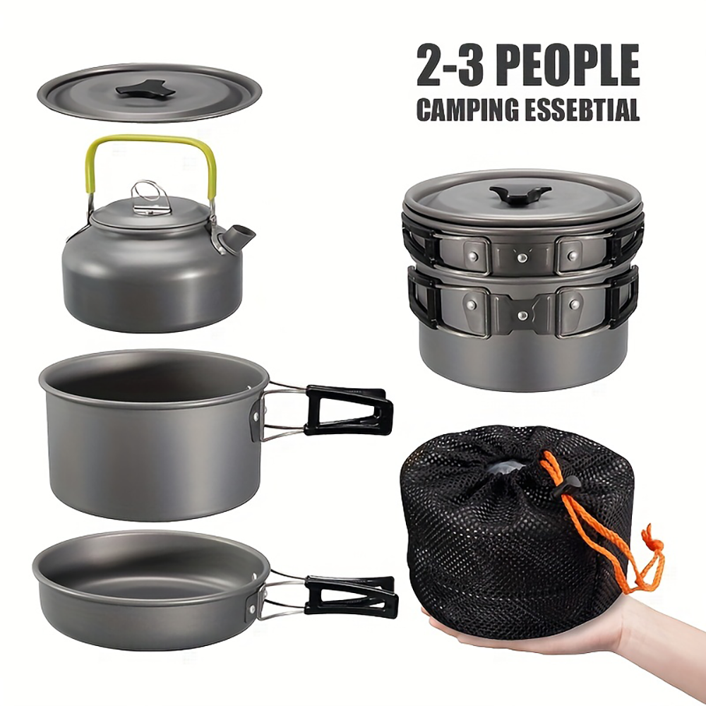 Camping Cooking Plate - Outdoor camping cookware set made of