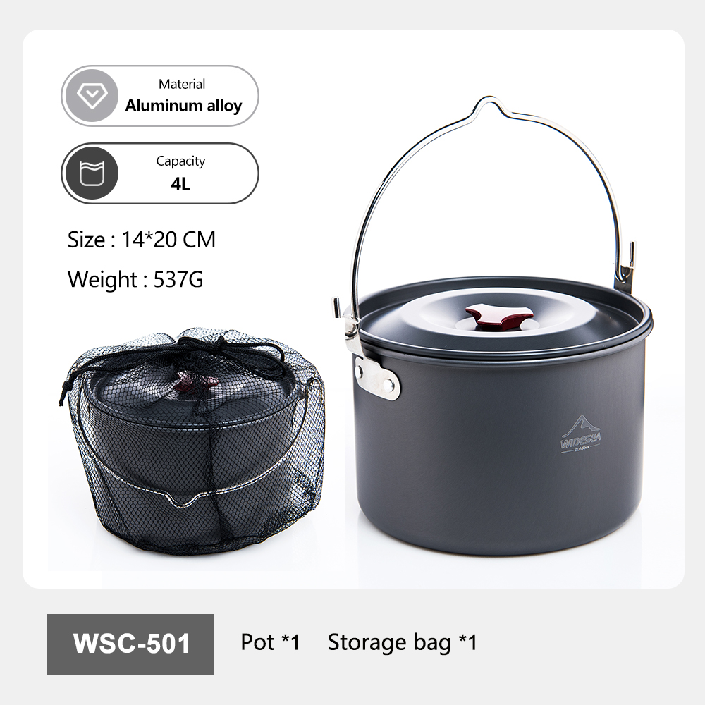Widesea Hard Anodized Aluminum - Camping Outdoor Cooking Set reseña y precio