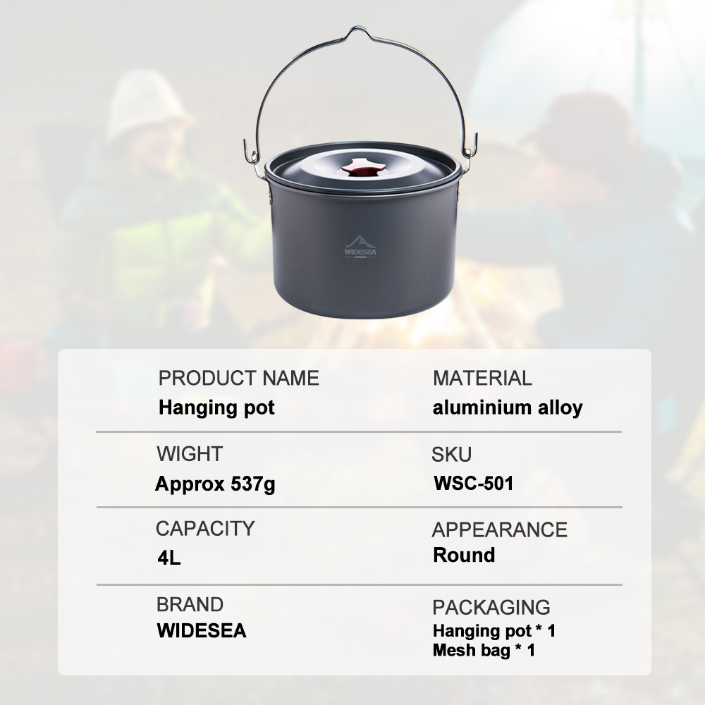 Widesea Hard Anodized Aluminum - Camping Outdoor Cooking Set reseña y precio
