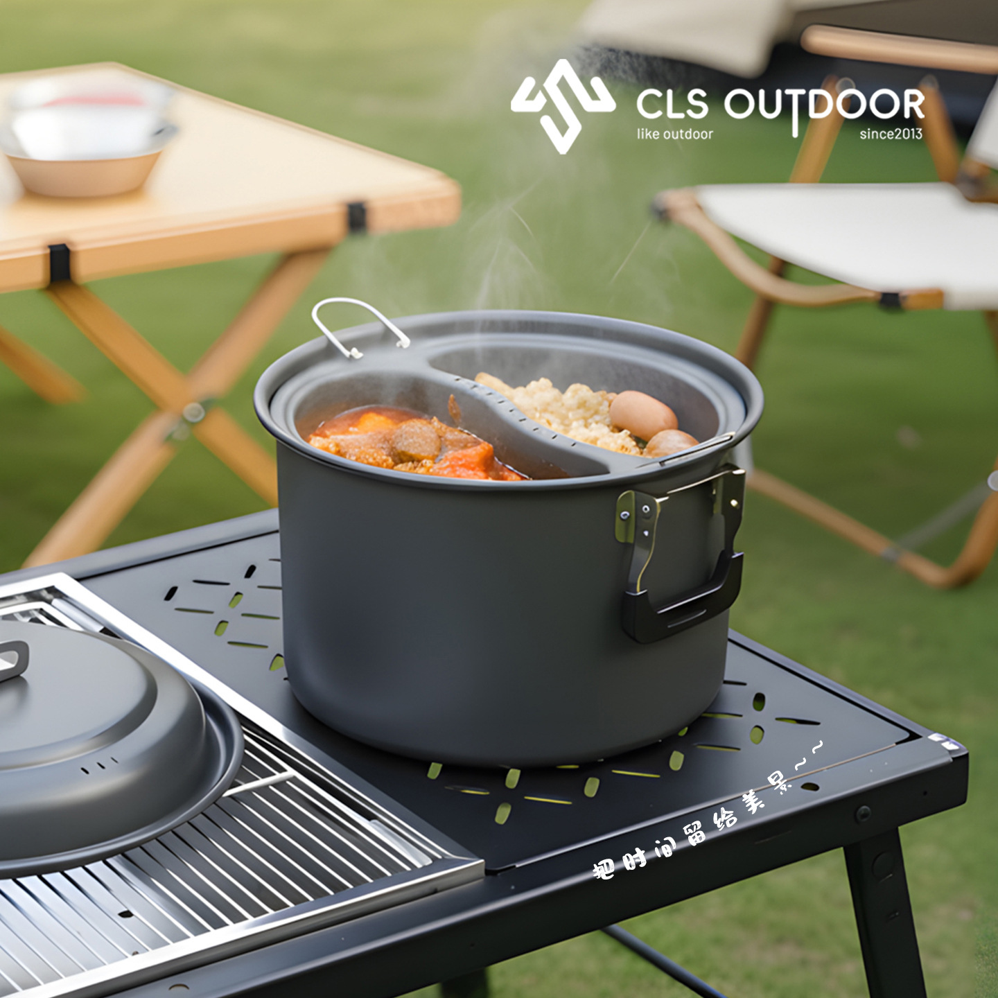 6.5L Large Capacity Mandarin D - Camping Cooking Set Large reseña y precio
