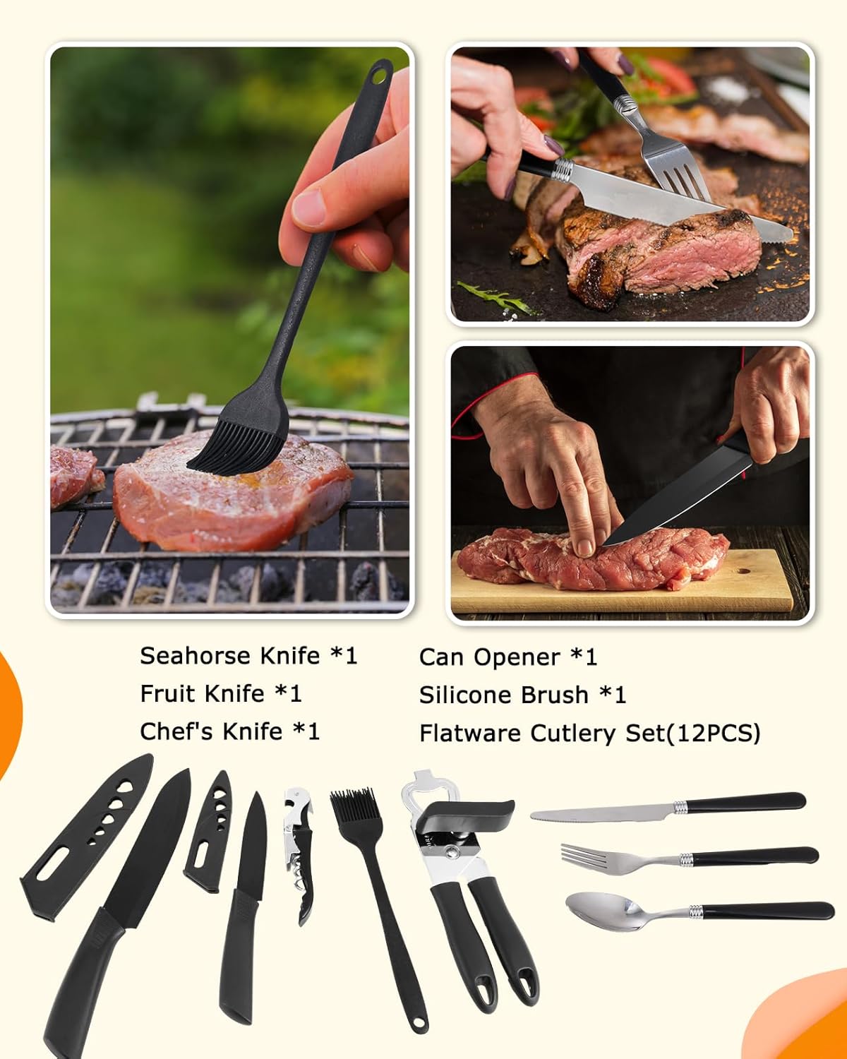 45-Piece Camping Cookware Set  - Camping Outdoor Cooking Set reseña y precio