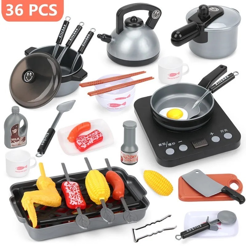 Kids Kitchen Toy Set Toddler P - Camping Cooking With Kids reseña y precio