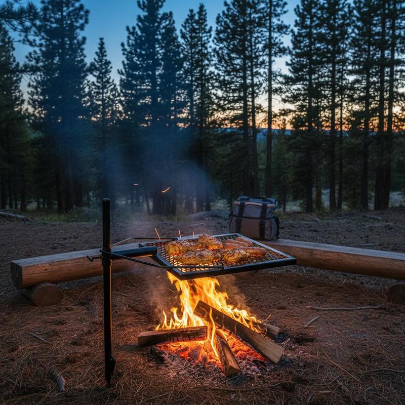 Rotating Cooking Grate 24 Inch - Camping Cooking Open Fire reseña y precio
