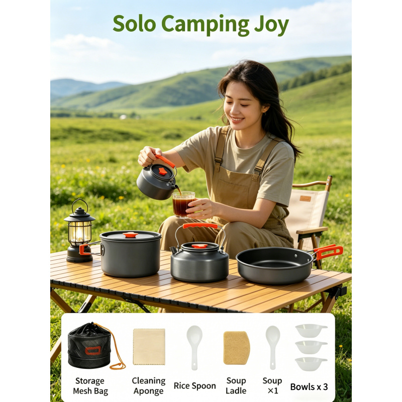 Camping Cookware Set – Outdoor - Camping Cooking Gear Set reseña y precio