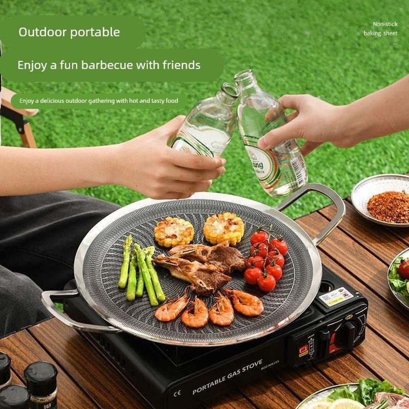 316 Stainless Steel Multifunct - Camping Cooking Griddle reseña y precio