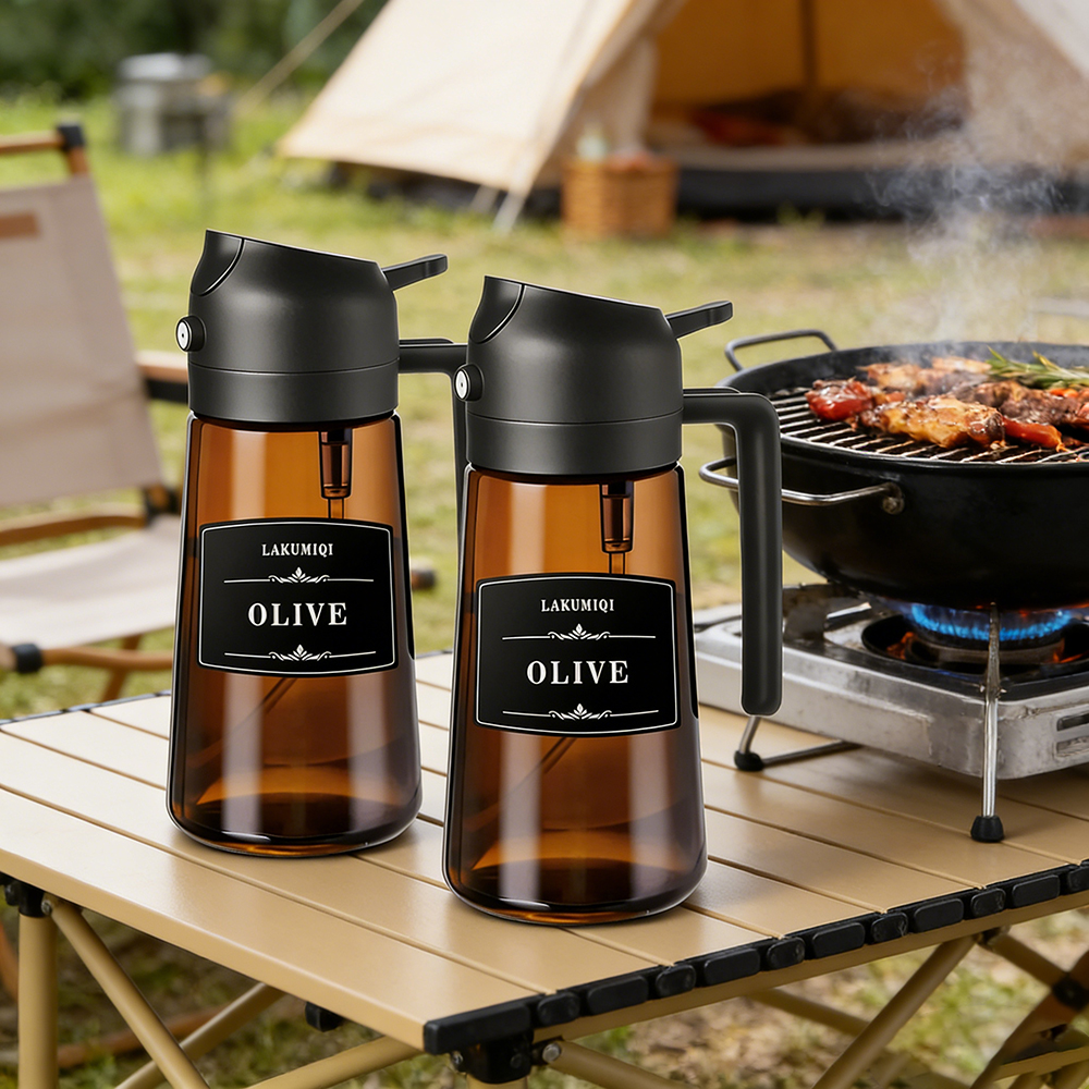 2-in-1 Glass Oil Sprayer & Dis - Camping Cooking Oil Bottle reseña y precio