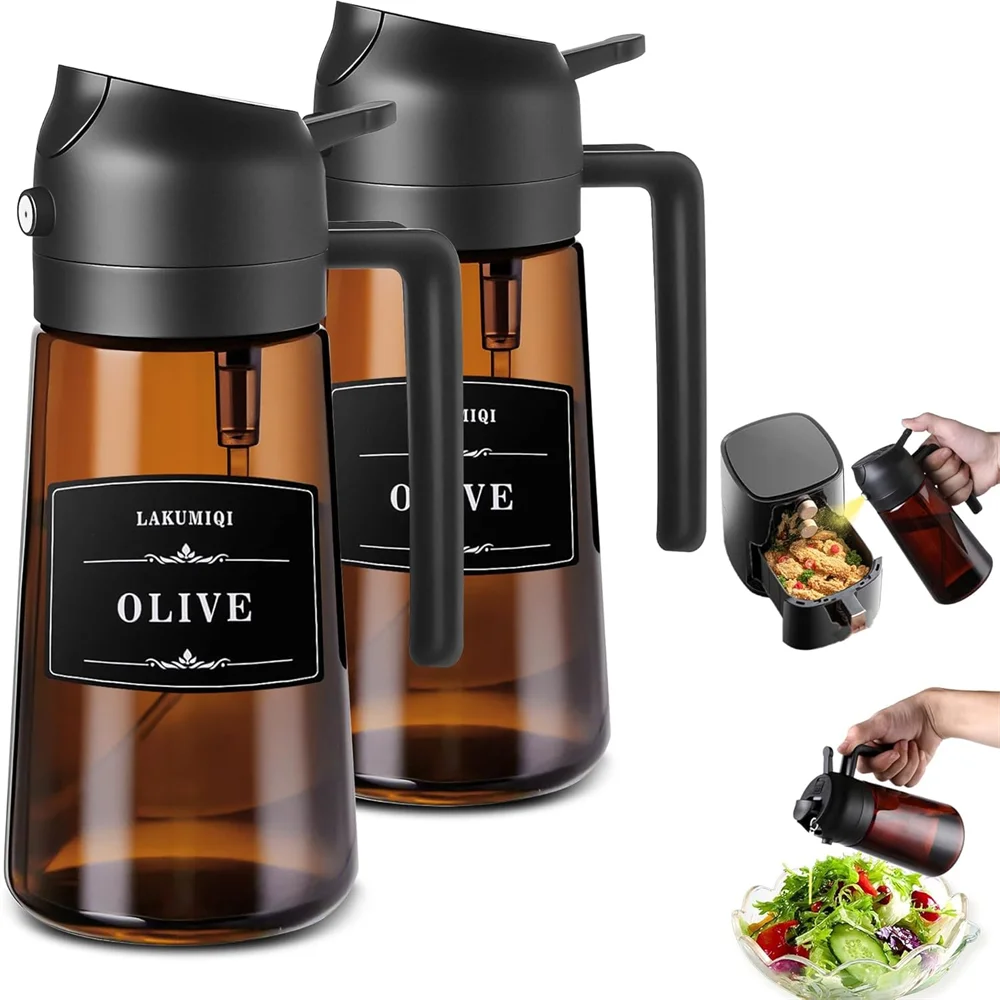 2-in-1 Glass Oil Sprayer & Dis - Camping Cooking Oil Bottle reseña y precio