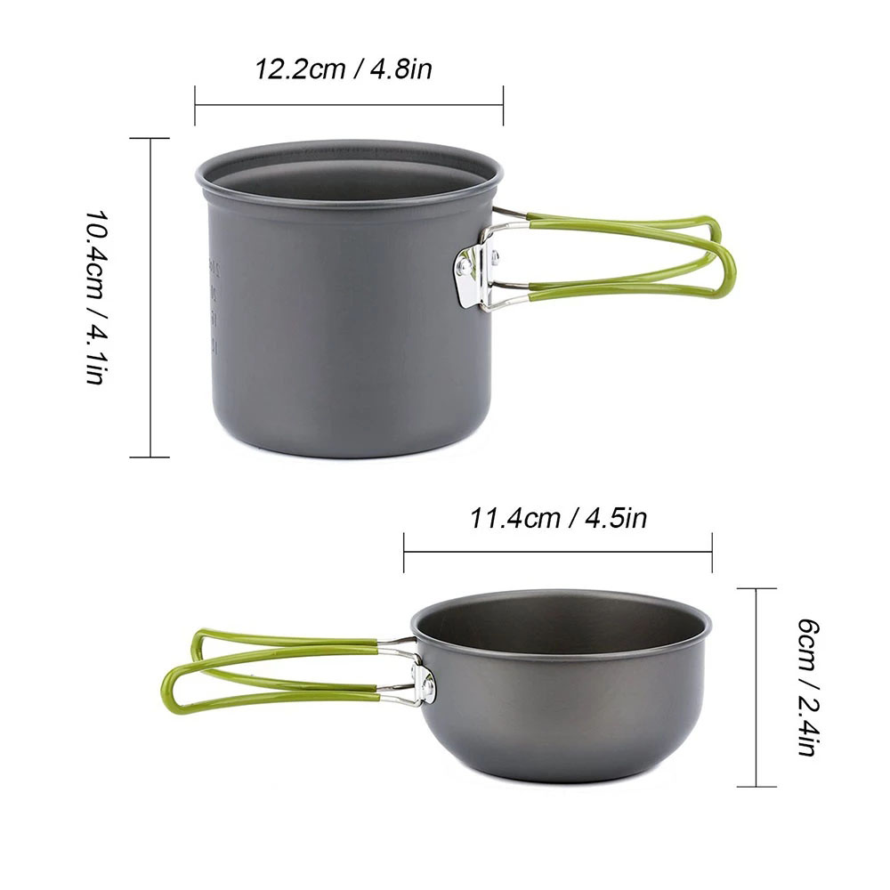 Camping Cookware Mess Kit Ultr - Camping Cooking Gear Set reseña y precio