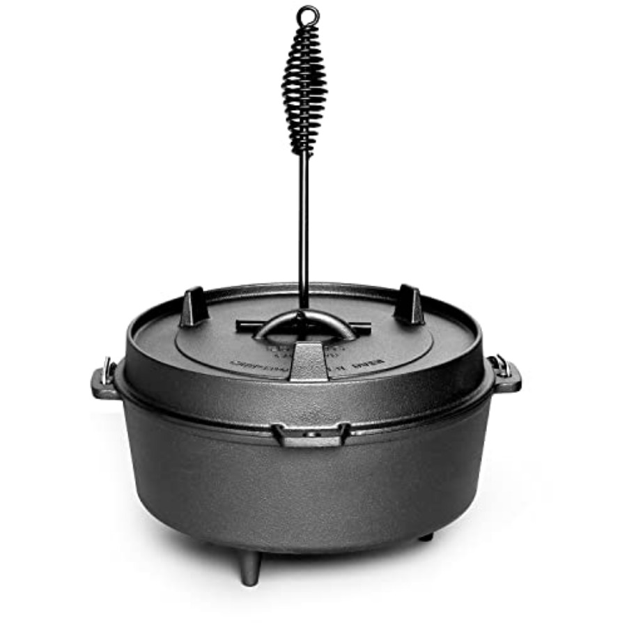 Pre-Seasoned Cast Iron Dutch O - Camping Cooking Dutch Oven reseña y precio