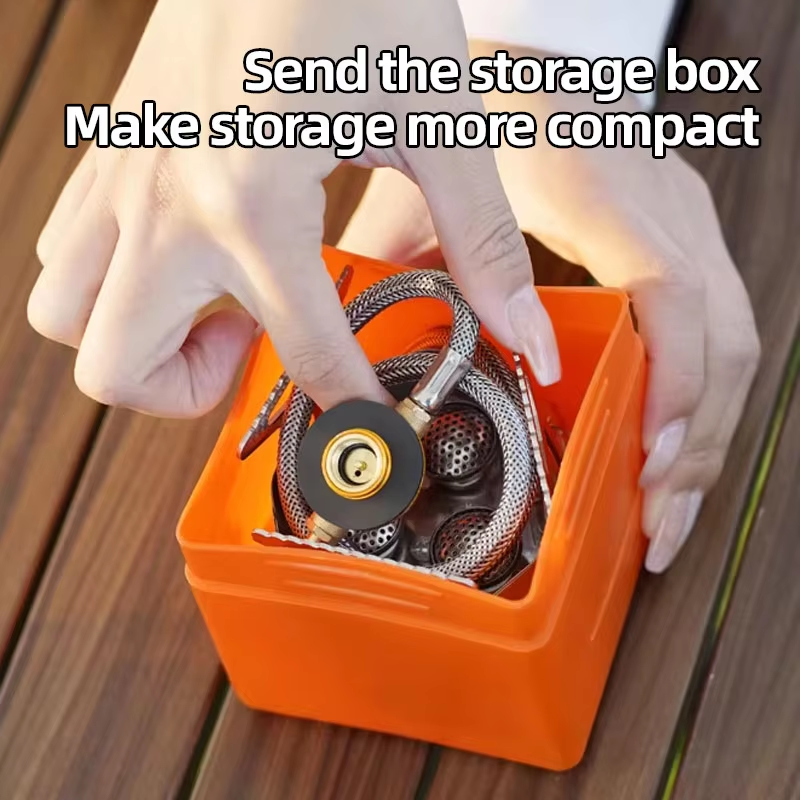 Three-head gas stove portable  - Camping Cooking Gear Set reseña y precio