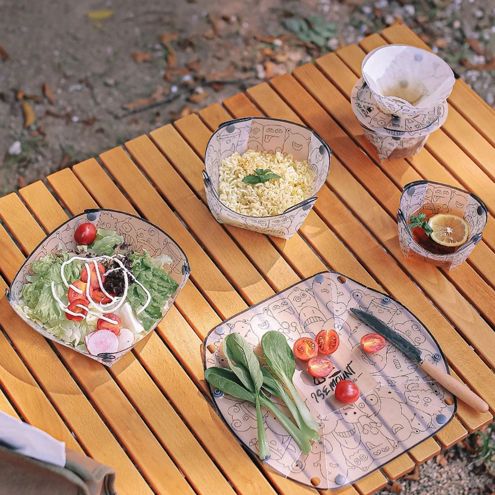 PP Foldable Dinnerware Portabl - Camping Cooking Tray reseña y precio
