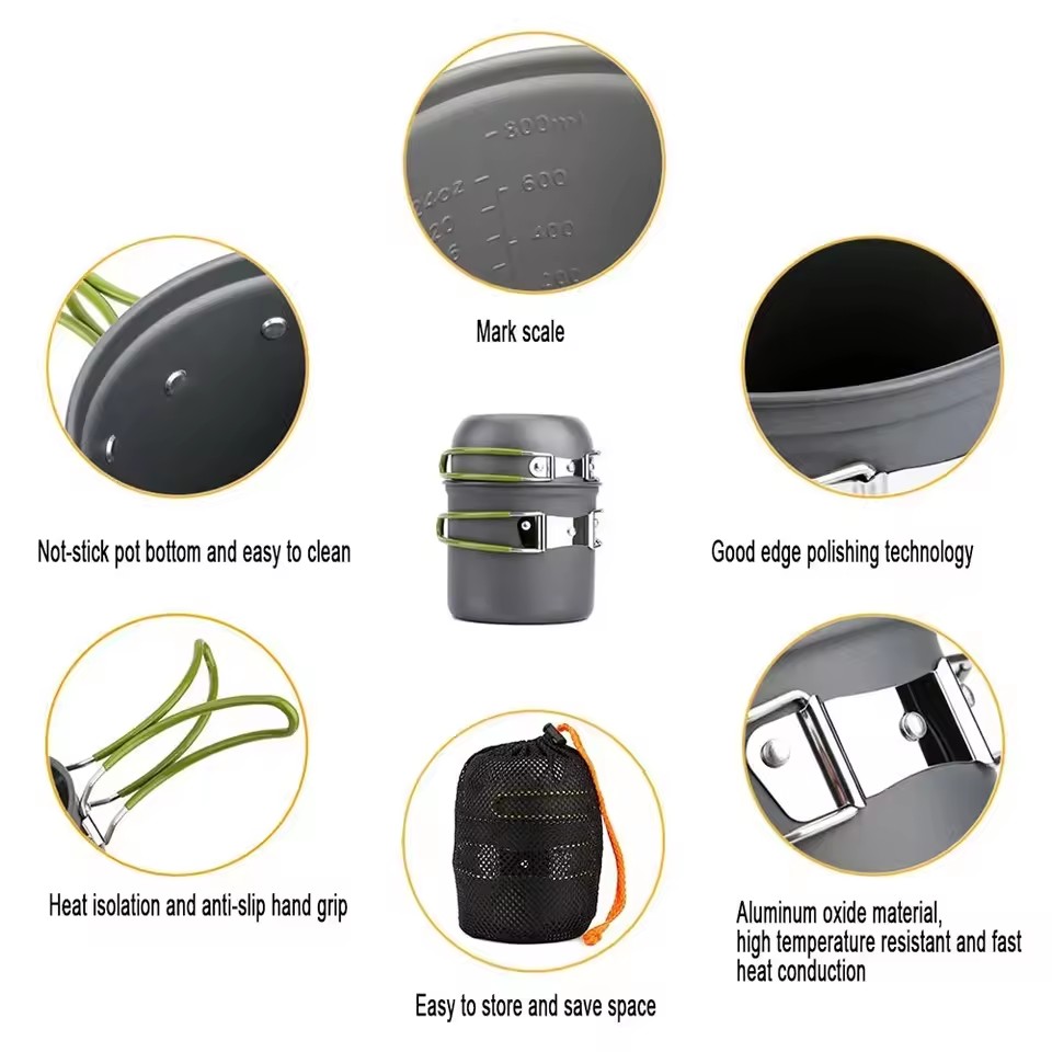Ultralight Camping Cookware Me - Camping Cooking Gear Set reseña y precio