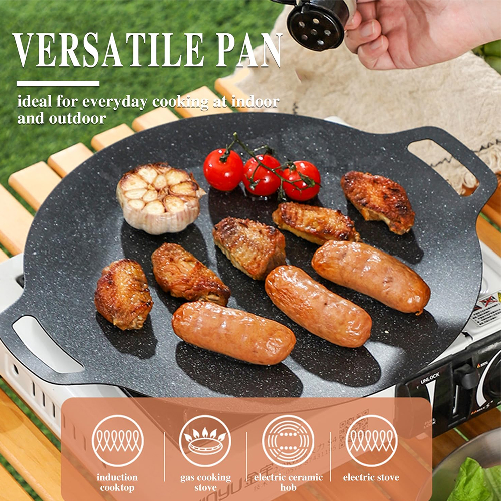 Korean BBQ Grill Pan Non-stick - Camping Cooking Cupboard reseña y precio