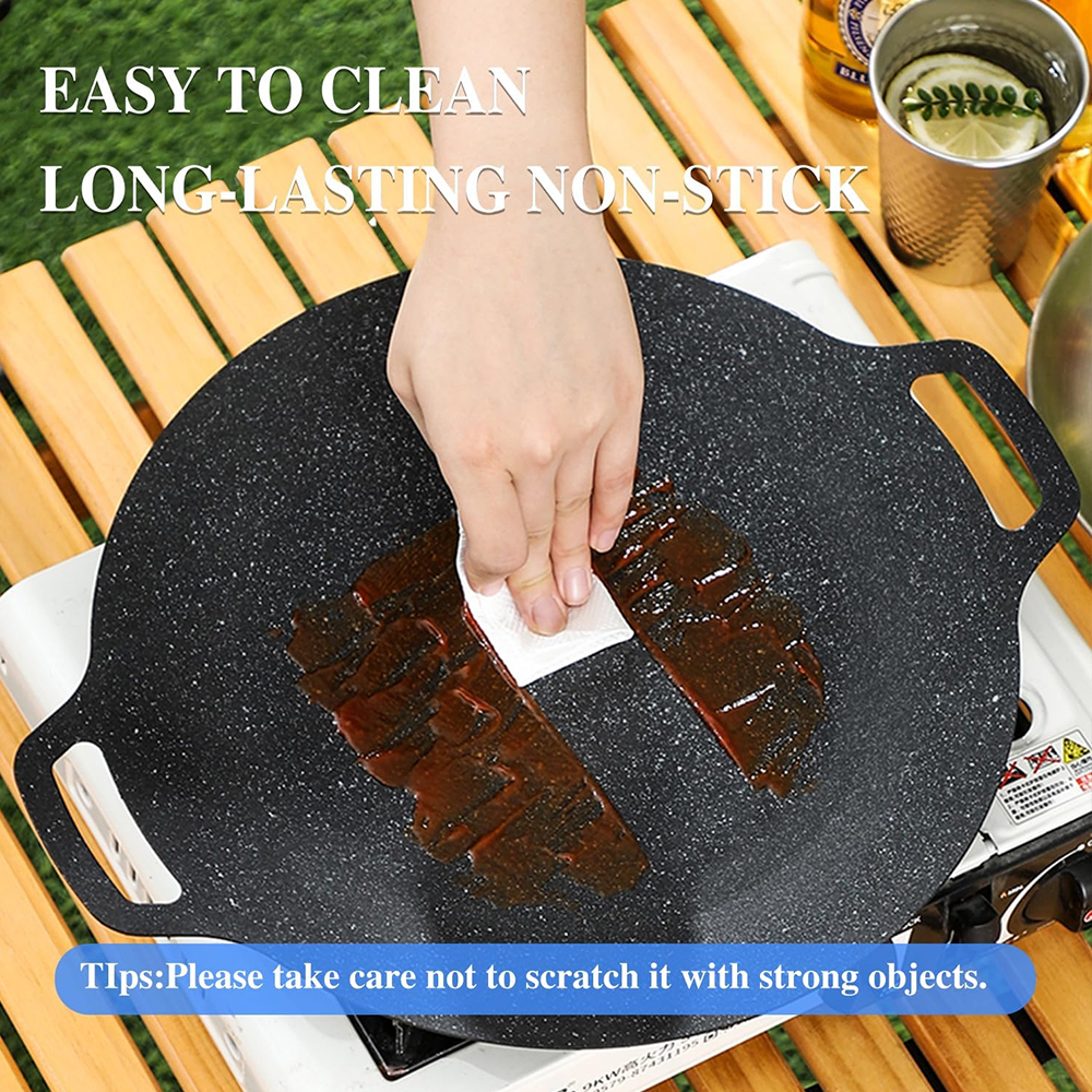 Korean BBQ Grill Pan Non-stick - Camping Cooking Cupboard reseña y precio