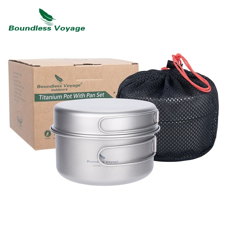 Boundless Voyage Titanium Pot  - Camping Cooking Set Large reseña y precio