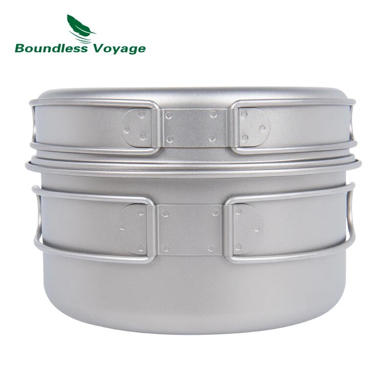 Boundless Voyage Titanium Pot  - Camping Cooking Set Large reseña y precio