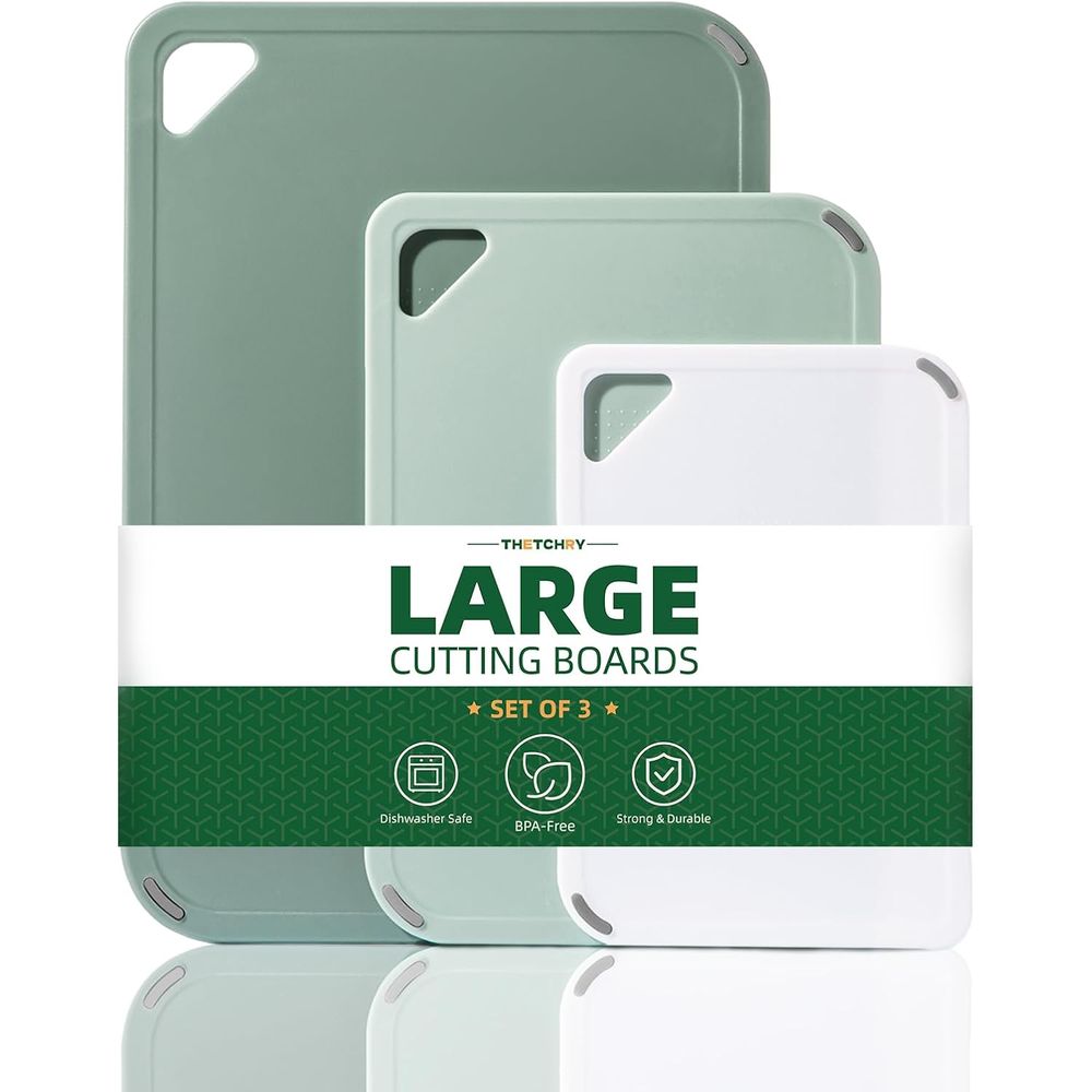Plastic Cutting Board Set of 3 - Camping Cooking Set Large reseña y precio