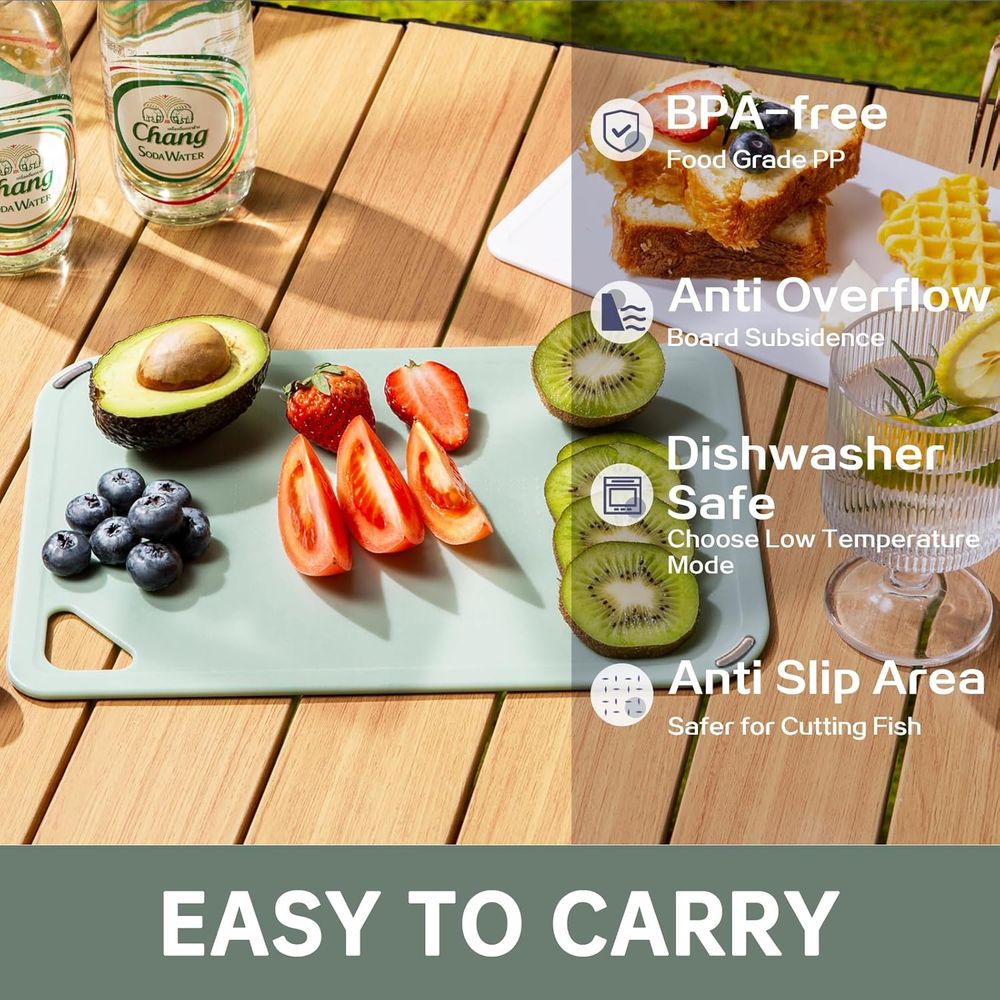 Plastic Cutting Board Set of 3 - Camping Cooking Set Large reseña y precio
