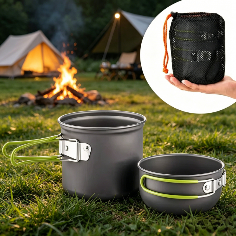 Ultralight Camping Pot Set Out - Camping Outdoor Cooking Set reseña y precio