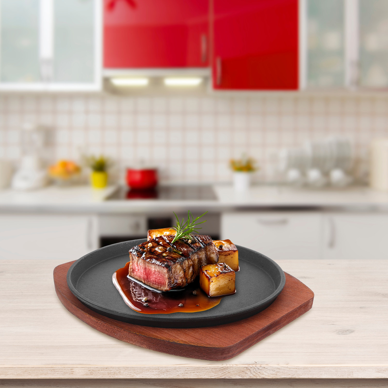 Thickened Cast Iron Grill Pan  - Camping Cooking Griddle reseña y precio