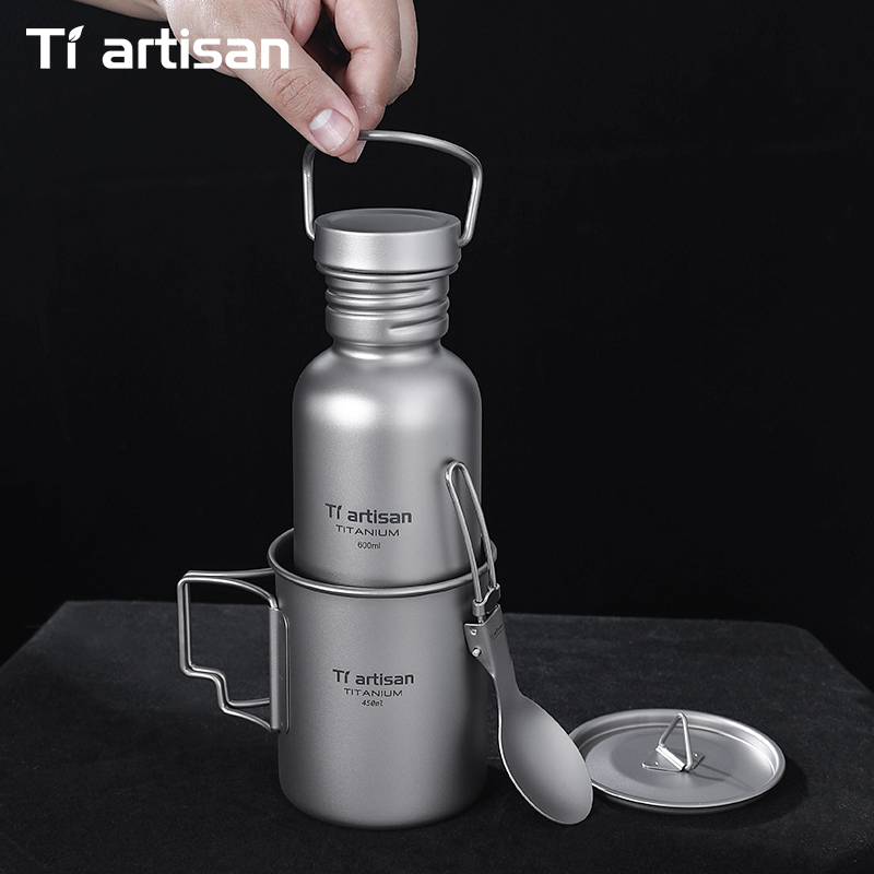 Tiartisan Titanium Cookware 3- - Camping Cooking Gear Set reseña y precio