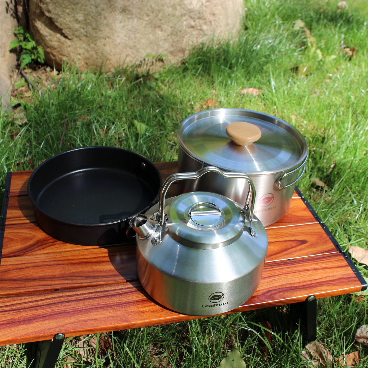 Leaftour Stainless Steel Campi - Camping Cooking Set Large reseña y precio