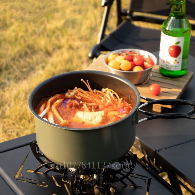 0.9L/1.2L/2.2L/3.5L 4pcs Outdo - Camping Cooking Set Large reseña y precio