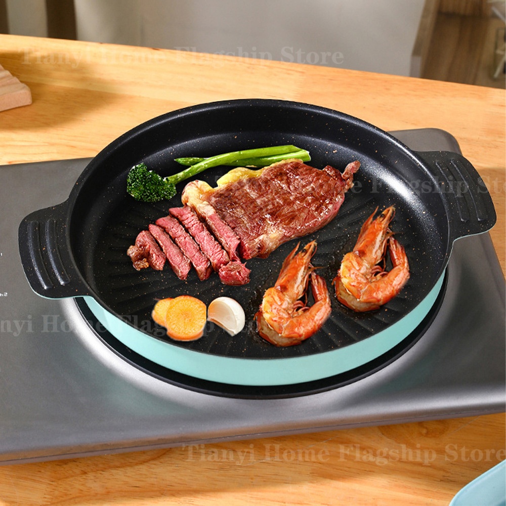 Grill Pan Round Non-Stick Barb - Camping Cooking Plate reseña y precio