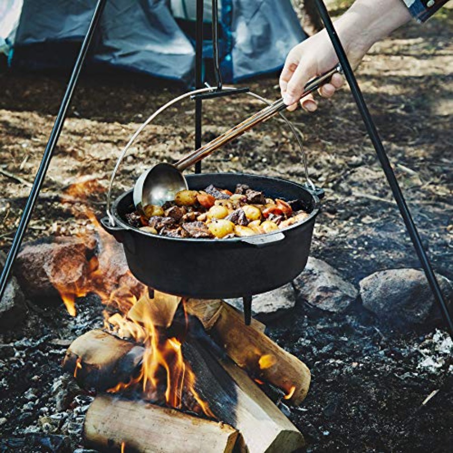 6Qt Cast Iron Camping Dutch Ov - Camping Cooking Dutch Oven reseña y precio