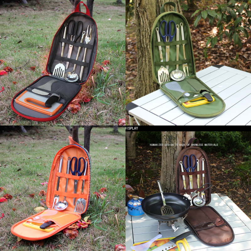7pcs Camping Kitchen Utensil S - Camping Cooking Gear Set reseña y precio