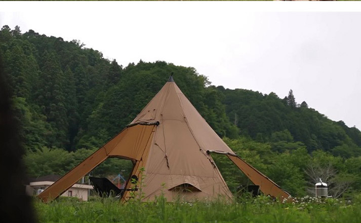 Camping Pyramid Tent With Snow - Camping Cooking Snow reseña y precio