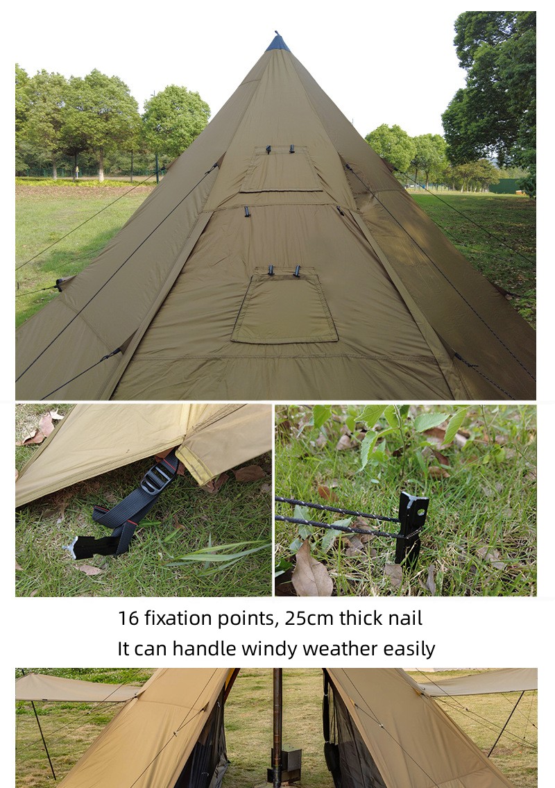 Camping Pyramid Tent With Snow - Camping Cooking Snow reseña y precio