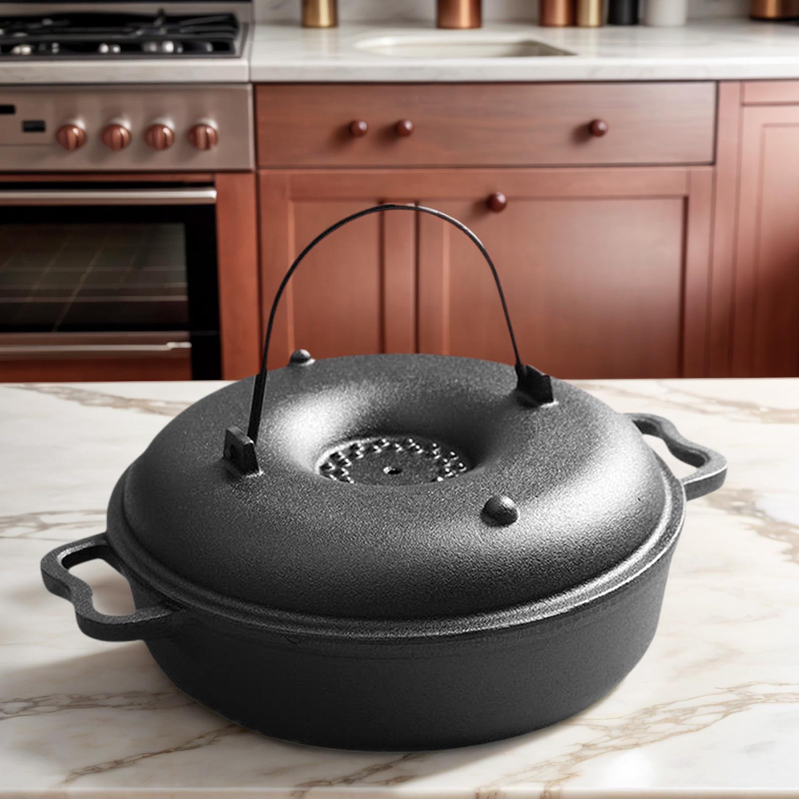 Cast Iron Cauldron For Cooking - Camping Cooking Dutch Oven reseña y precio