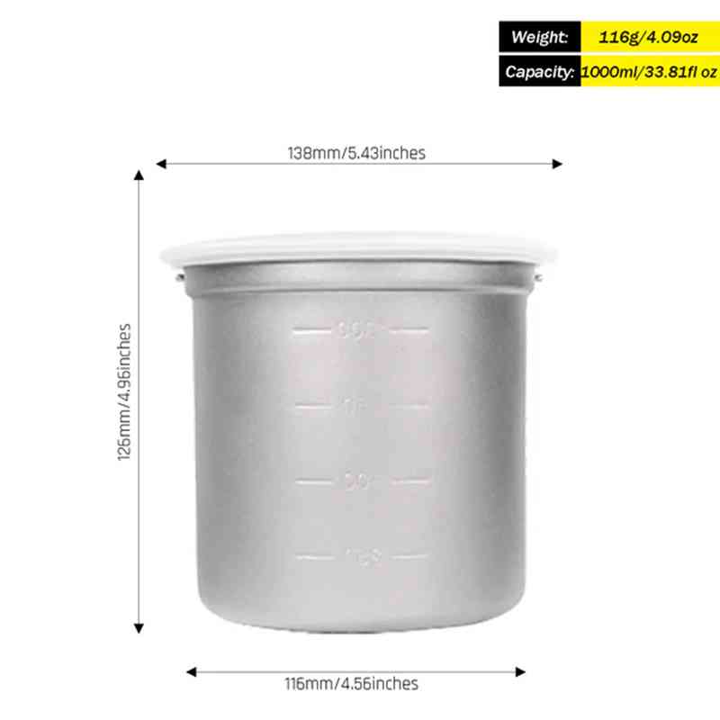 Silverant Camping Titanium Pot - Camping Cooking Open Fire reseña y precio