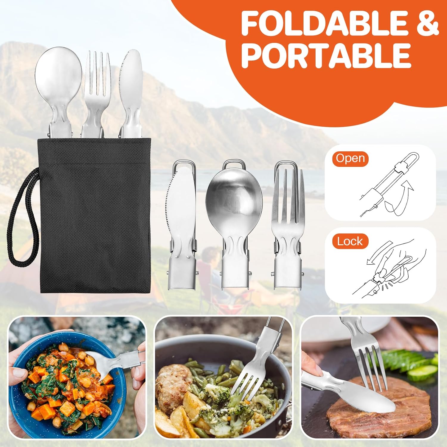 Non-Stick Camping Cookware Set - Camping Cooking Pots And Pans Set reseña y precio