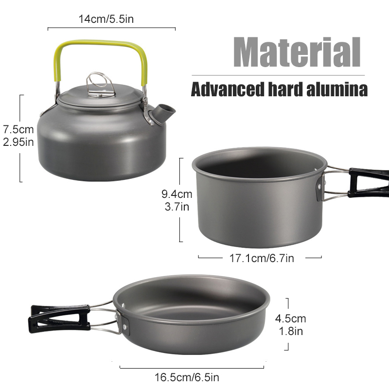 WESTTUNE Camping Cookware Kit  - Camping Cooking Pots And Pans Set reseña y precio