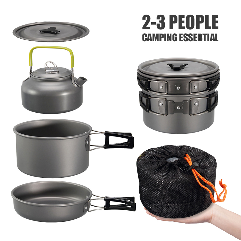 WESTTUNE Camping Cookware Kit  - Camping Cooking Pots And Pans Set reseña y precio