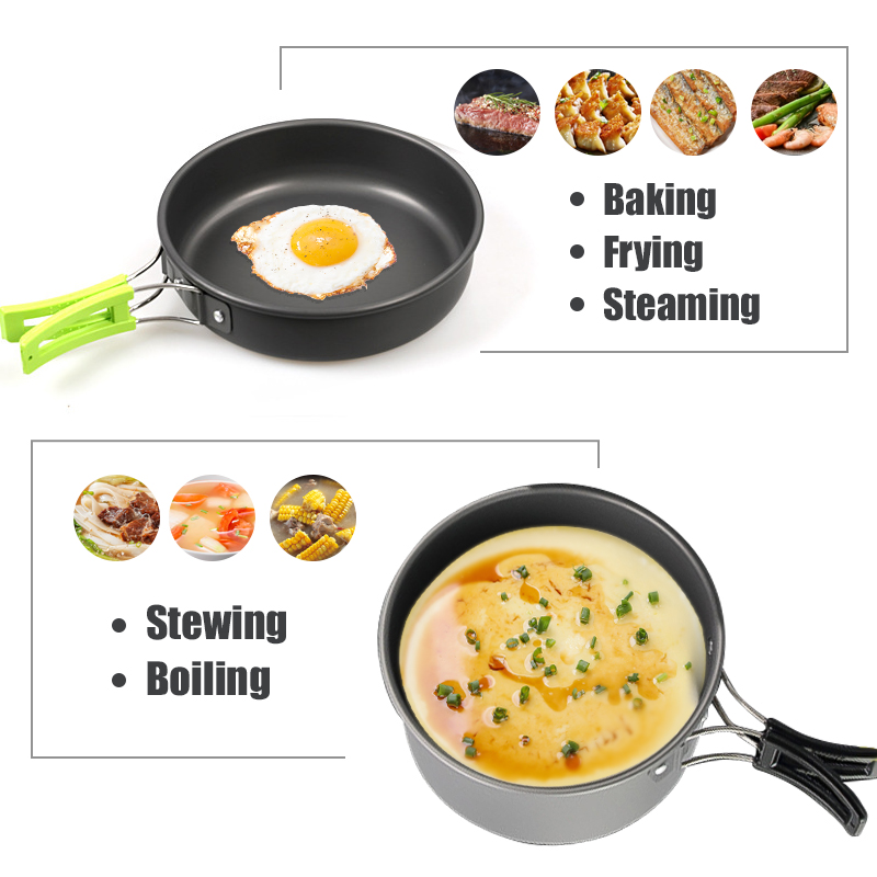 WESTTUNE Camping Cookware Kit  - Camping Cooking Pots And Pans Set reseña y precio