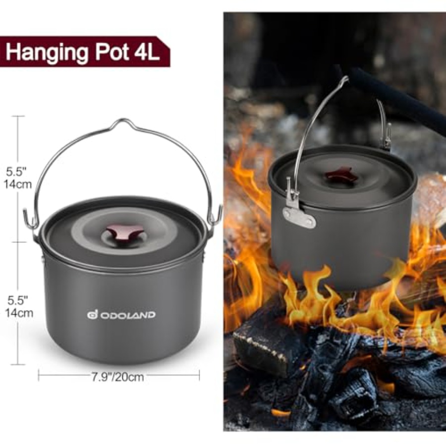 22pcs Camping Cookware Mess Ki - Camping Cooking Set Large reseña y precio