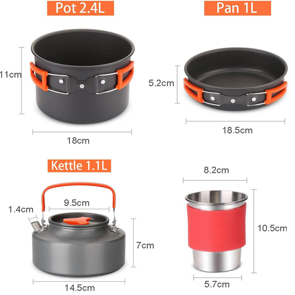 Camping Travel Equipment Table - Camping Cooking Set Large reseña y precio