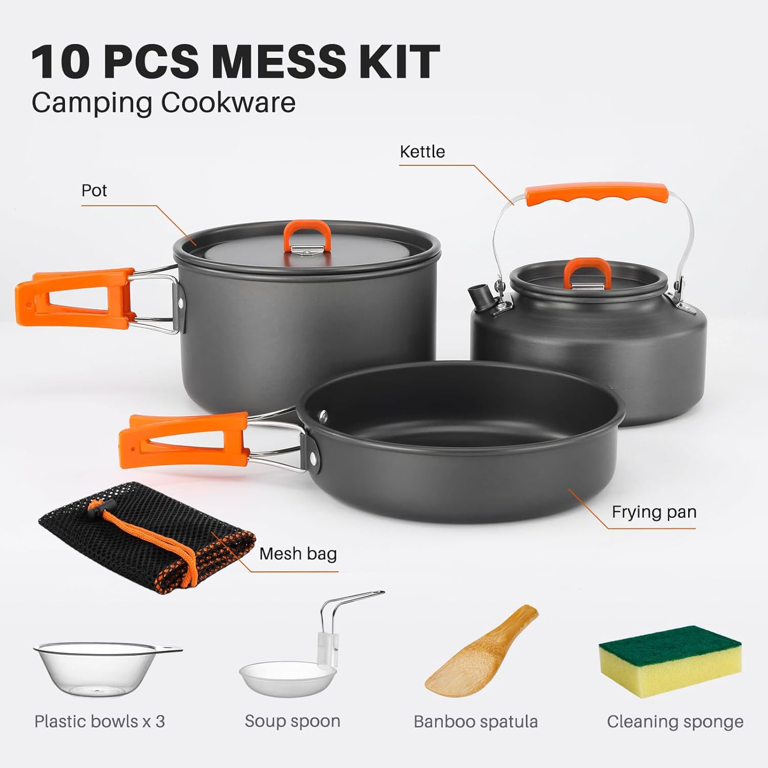 Camping Cookware Camping Pot a - Camping Cooking Pots And Pans Set reseña y precio