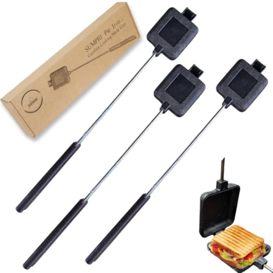 Pie Iron Set Large Cast Iron S - Camping Cooking Set Large reseña y precio
