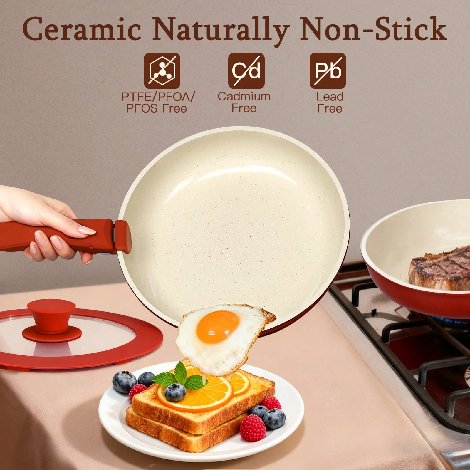 11Pcs Non-Stick Pots And Pans  - Camping Cooking Pots And Pans Set reseña y precio