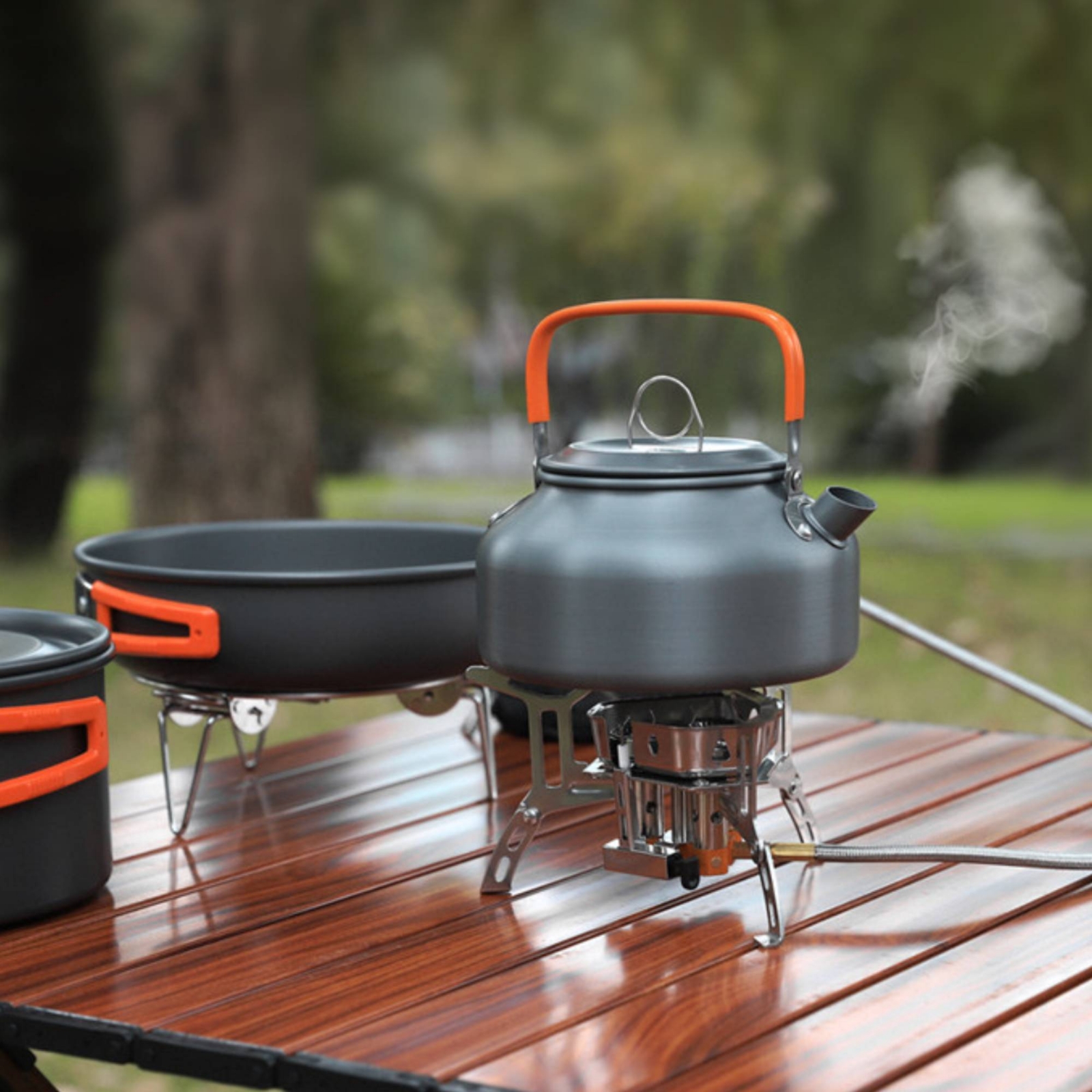 Camping Pot Set Compact Campin - Camping Cooking Pots And Pans Set reseña y precio