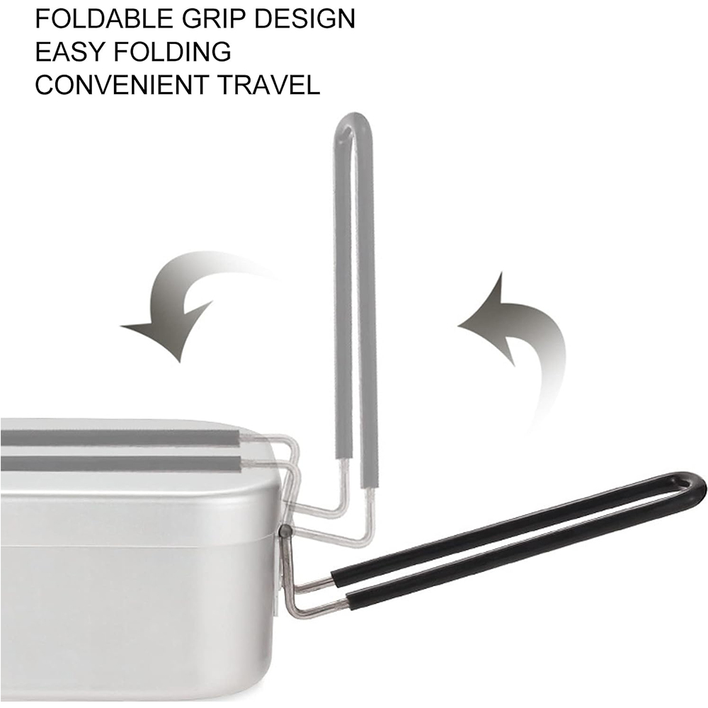 800ML Aluminum Lunch Boxes Out - Camping Outdoor Cooking Set reseña y precio
