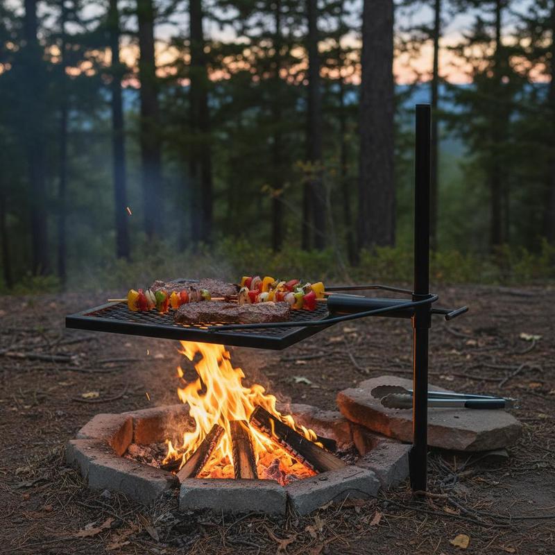 Rotating Cooking Grate 24 Inch - Camping Cooking Open Fire reseña y precio